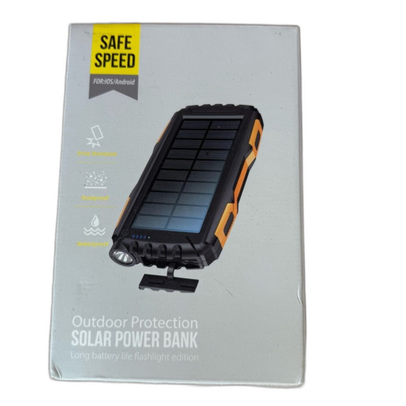 New Open Box Solar Power Bank Cell Phones Waterproof Drop Resistant Dustproof - Picture 1 of 7